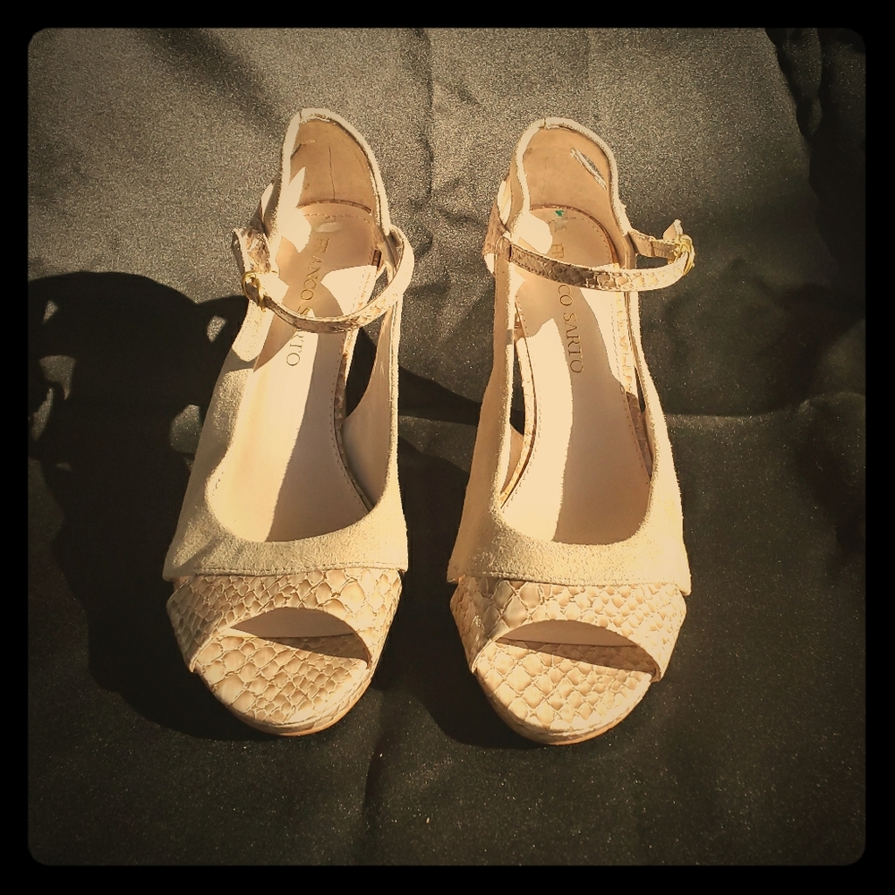 Snake skin franco sarto heels